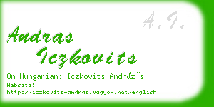 andras iczkovits business card